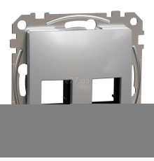 Лицьова панель модуля RJ45 AMP, Molex, Keline Schneider Electric SDD113444C Sedna Design, алюміній, пластик, ip20, для врізного монтажу