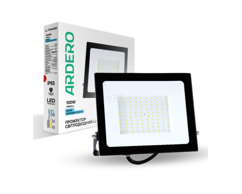 Прожектор Ardero 80019 LL-1100ARD, 100 Вт, 9000 лм, 6500K