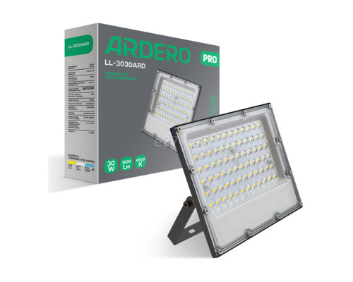 Прожектор Ardero 80026 Pro LL-3030ARD, 30 Вт, 3600 лм, 6500K