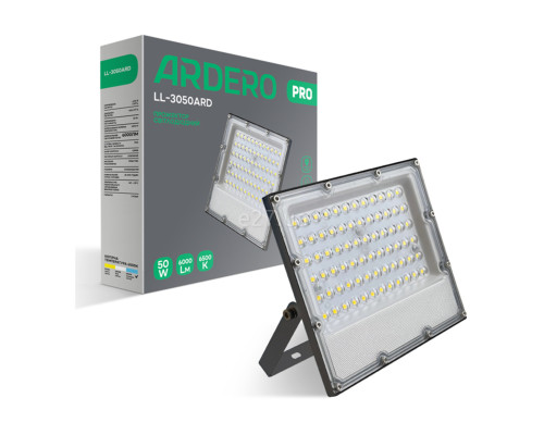 Прожектор Ardero 80027 Pro LL-3050ARD, 50 Вт, 6000 лм, 6500K