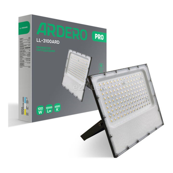 Прожектор Ardero 80028 Pro LL-3100ARD, 100 Вт, 12000 лм, 6500K · Ardero · ardero-80028