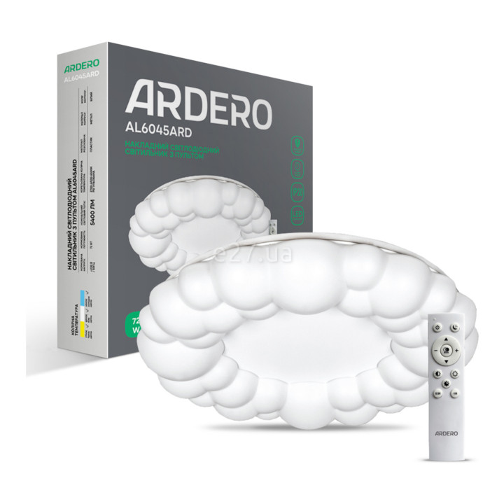Люстра Ardero 80056 AL6045ARD 72W ASTER, 72 Вт, 5400 лм, 2700К-6500К · Ardero · ardero-80056