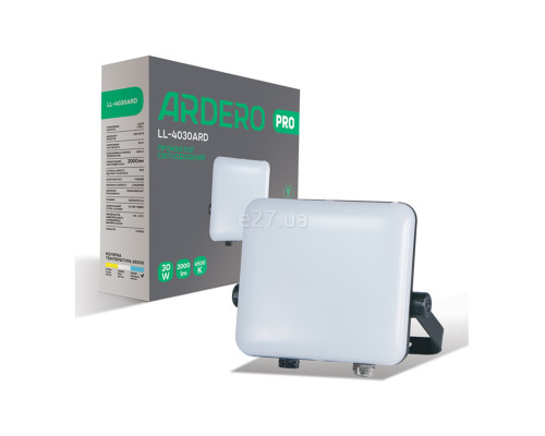 Прожектор Ardero 80226 Pro LL-4030ARD, 30 Вт, 3000 лм, 6500K
