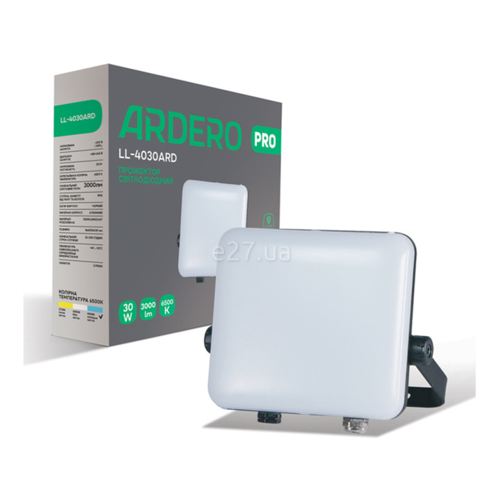 Прожектор Ardero 80226 Pro LL-4030ARD, 30 Вт, 3000 лм, 6500K · Ardero · ardero-80226