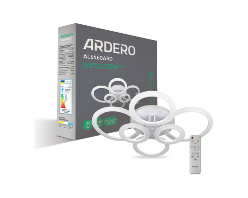 Люстра Ardero 80250 Soft AL6460ARD, 120 Вт, 9550 лм, 3000-6500К
