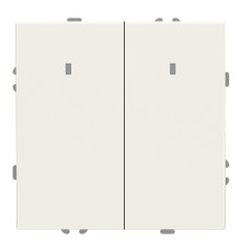 Вимикач 2-клавішний Ardero 80715 Soft EV112L-W, 10A, білий, пластик, ip20, з підсвіткою, для врізного монтажу