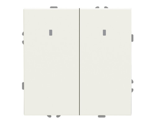 Вимикач 2-клавішний Ardero 80715 Soft EV112L-W, 10A, білий, пластик, ip20, з підсвіткою, для врізного монтажу