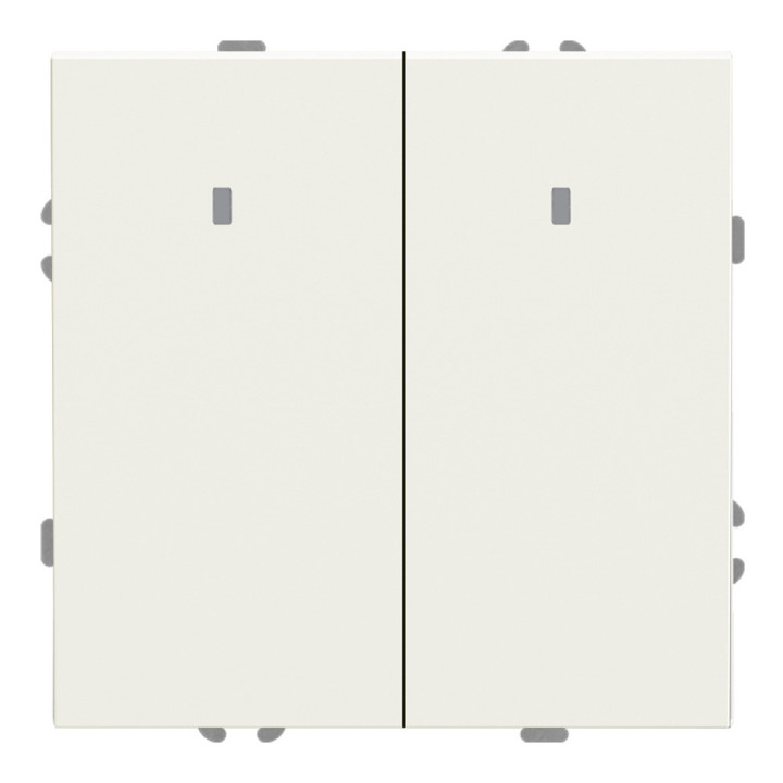 Вимикач 2-клавішний Ardero 80715 Soft EV112L-W, 10A, білий, пластик, ip20, з підсвіткою, для врізного монтажу · Ardero · ardero-80715