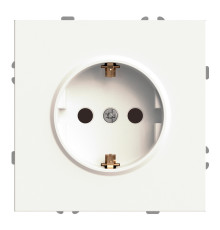 Розетка 220В Ardero 80717 Soft ER121-W, 16A, білий, пластик, для врізного монтажу