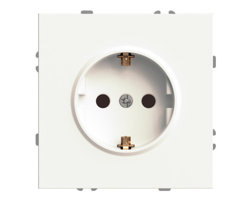 Розетка 220В Ardero 80717 Soft ER121-W, 16A, білий, пластик, для врізного монтажу