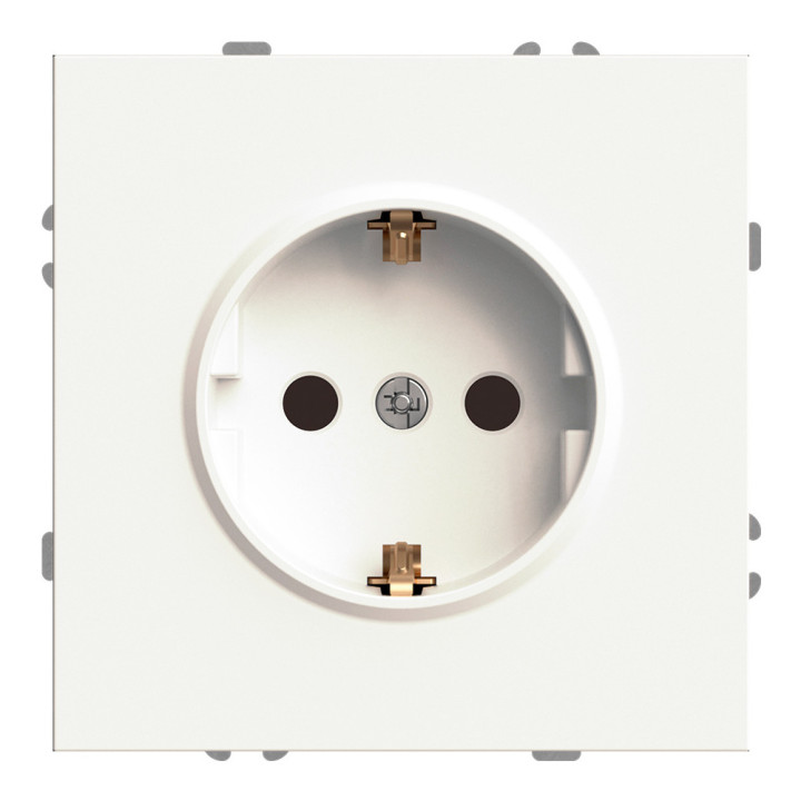 Розетка 220В Ardero 80717 Soft ER121-W, 16A, білий, пластик, для врізного монтажу · Ardero · ardero-80717