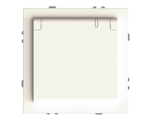 Розетка 220В Ardero 80718 Soft ER131-W, 16A, білий, пластик, ip20, із захисною кришкою, зі шторками, для врізного монтажу