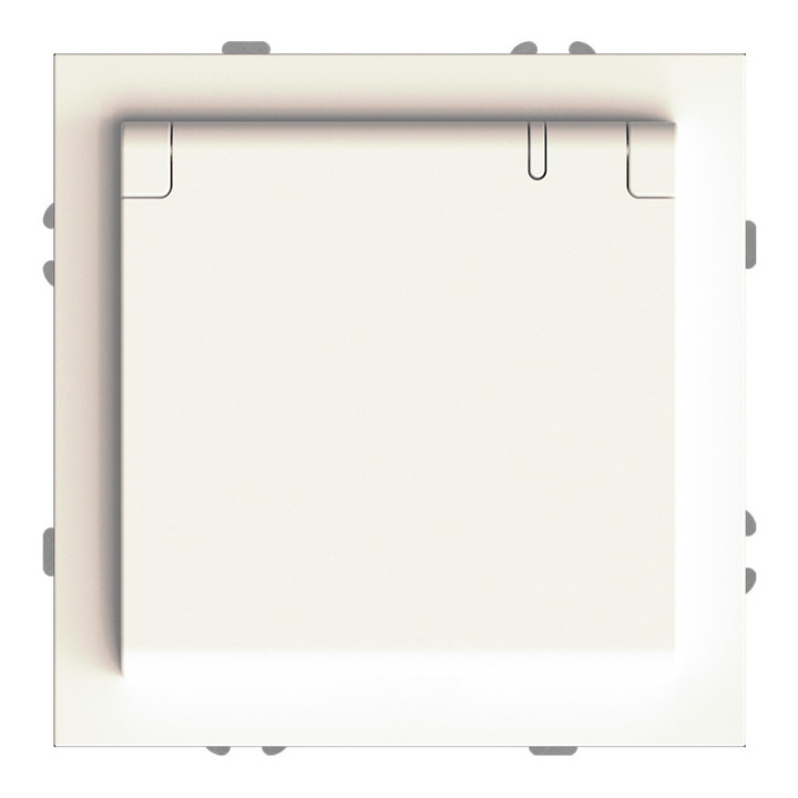 Розетка 220В Ardero 80718 Soft ER131-W, 16A, білий, пластик, ip20, із захисною кришкою, зі шторками, для врізного монтажу · Ardero · ardero-80718