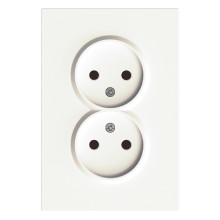 Розетка подвійна 220В Ardero 80719 Soft ER112-W, 16A, білий, пластик, для врізного монтажу · Ardero · ardero-80719