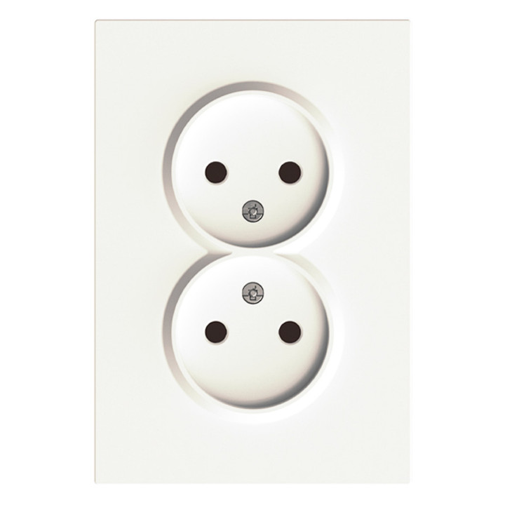 Розетка подвійна 220В Ardero 80719 Soft ER112-W, 16A, білий, пластик, для врізного монтажу · Ardero · ardero-80719