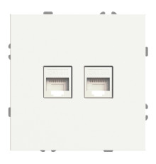 Розетка комп'ютерна Ardero 80723 Soft ER152PC-W, білий, пластик, ip20, для врізного монтажу