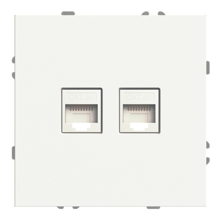 Розетка комп'ютерна Ardero 80723 Soft ER152PC-W, білий, пластик, ip20, для врізного монтажу · Ardero · ardero-80723