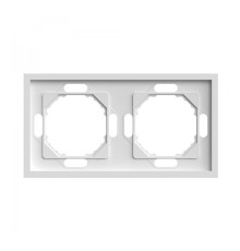 Рамка 2 поста Ardero 80729 Soft EF102-W, білий, пластик