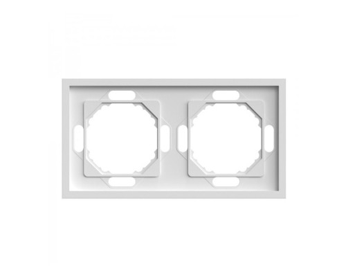 Рамка 2 поста Ardero 80729 Soft EF102-W, білий, пластик
