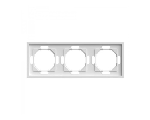 Рамка 3 поста Ardero 80730 Soft EF103-W, білий, пластик