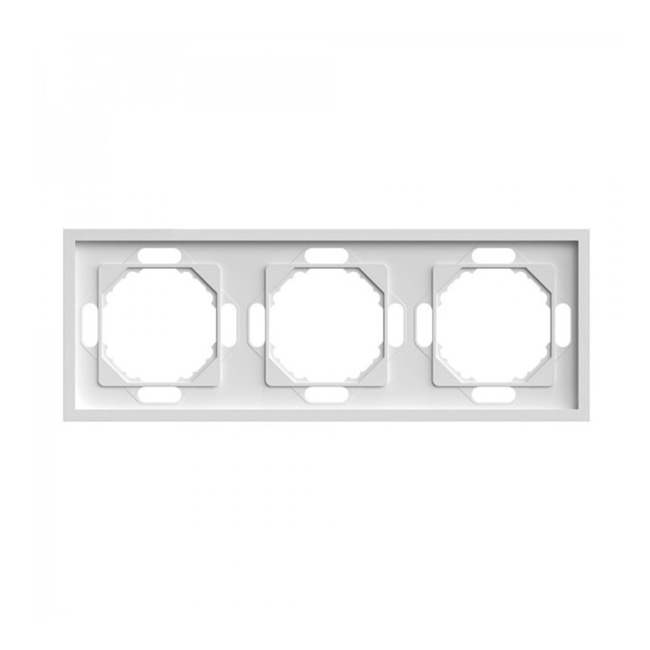Рамка 3 поста Ardero 80730 Soft EF103-W, білий, пластик · Ardero · ardero-80730
