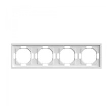 Рамка 4 поста Ardero 80731 Soft EF104-W, білий, пластик · Ardero · ardero-80731
