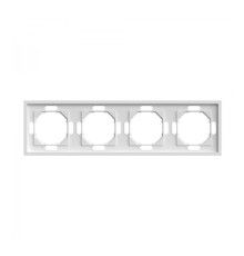 Рамка 4 поста Ardero 80731 Soft EF104-W, білий, пластик