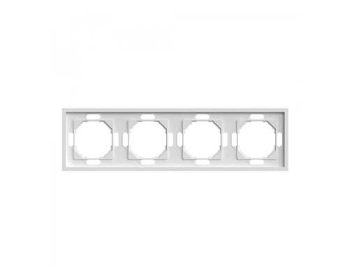 Рамка 4 поста Ardero 80731 Soft EF104-W, білий, пластик