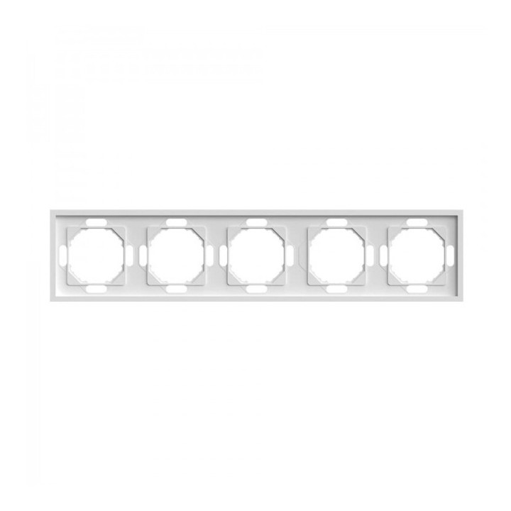 Рамка 5 постів Ardero 80732 Soft EF105-W, білий, пластик · Ardero · ardero-80732
