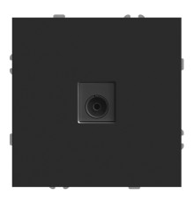 Розетка TV одиночна Ardero 80747 Soft ER141TV-B, чорний, пластик, ip20, для врізного монтажу