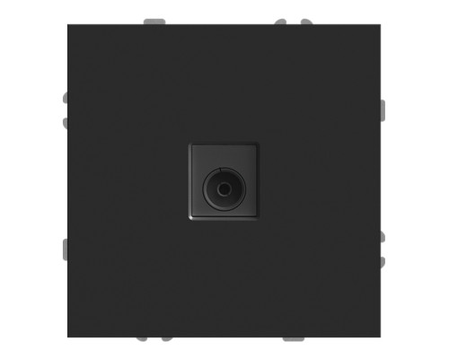 Розетка TV одиночна Ardero 80747 Soft ER141TV-B, чорний, пластик, ip20, для врізного монтажу