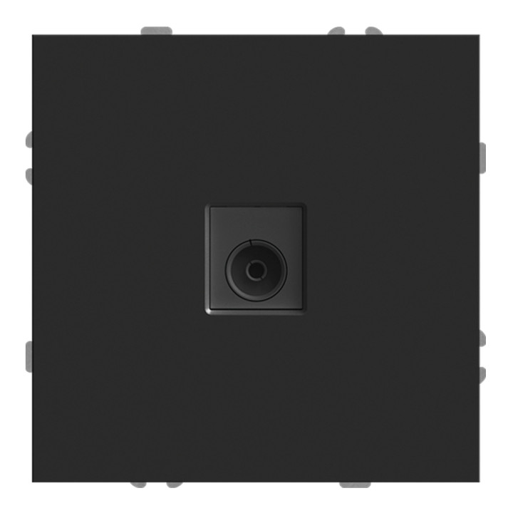 Розетка TV одиночна Ardero 80747 Soft ER141TV-B, чорний, пластик, ip20, для врізного монтажу · Ardero · ardero-80747