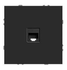 Розетка комп'ютерна Ardero 80748 Soft ER151PC-B, чорний, пластик, ip20, для врізного монтажу