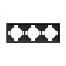 Рамка 3 поста Ardero 80756 Soft EF103-B, чорний, пластик · Ardero · ardero-80756