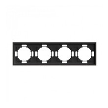 Рамка 4 поста Ardero 80757 Soft EF104-B, чорний, пластик · Ardero · ardero-80757