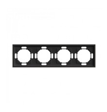 Рамка 4 поста Ardero 80757 Soft EF104-B, чорний, пластик