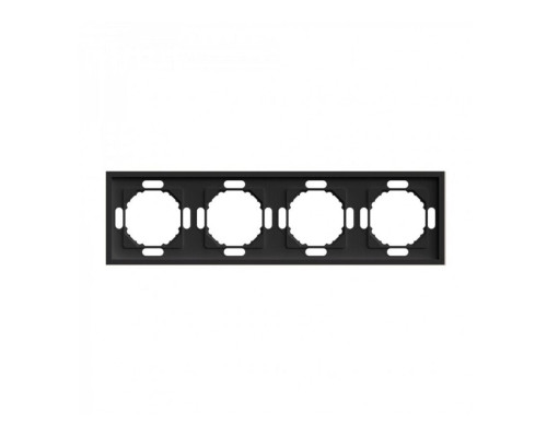 Рамка 4 поста Ardero 80757 Soft EF104-B, чорний, пластик
