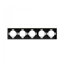 Рамка 5 постів Ardero 80758 Soft EF105-B, чорний, пластик