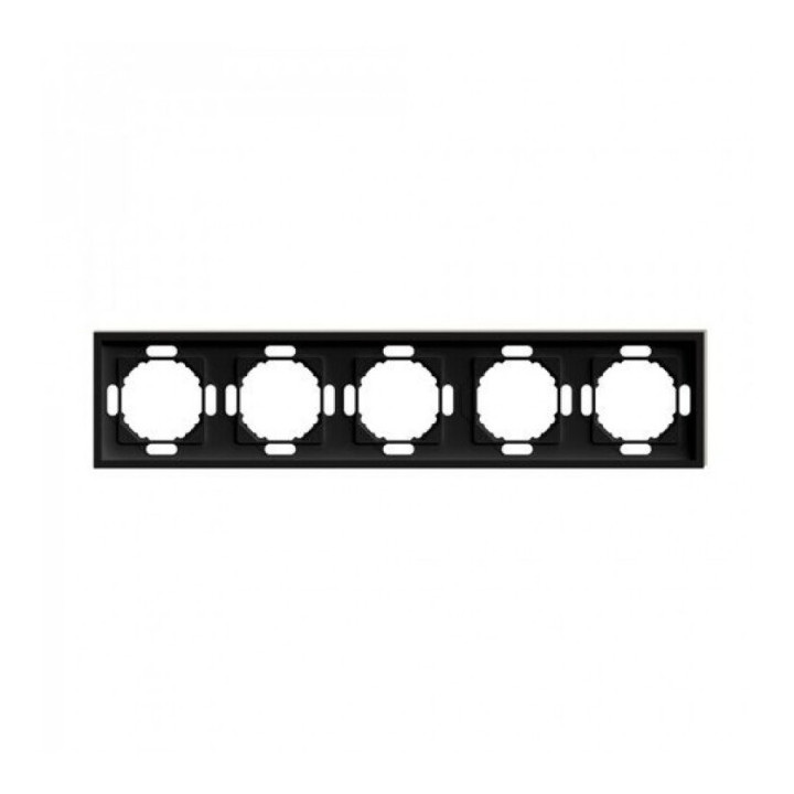 Рамка 5 постів Ardero 80758 Soft EF105-B, чорний, пластик · Ardero · ardero-80758