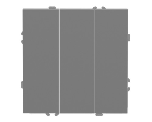 Вимикач 3-клавішний Ardero 80765 Soft EV113-G, 10A, сірий, пластик, ip20, для врізного монтажу