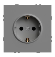Розетка 220В Ardero 80769 Soft ER121-G, 16A, сірий, пластик, для врізного монтажу