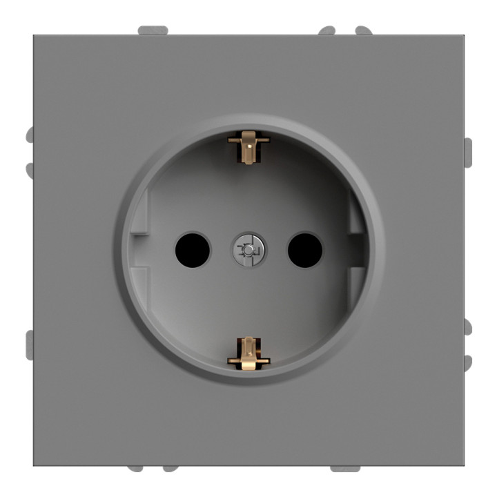 Розетка 220В Ardero 80769 Soft ER121-G, 16A, сірий, пластик, для врізного монтажу · Ardero · ardero-80769