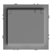 Розетка 220В Ardero 80770 Soft ER131-G, 16A, сірий, пластик, ip20, із захисною кришкою, зі шторками, для врізного монтажу