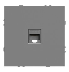 Розетка комп'ютерна Ardero 80774 Soft ER151PC-G, сірий, пластик, ip20, для врізного монтажу