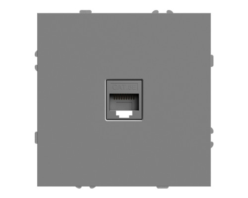 Розетка комп'ютерна Ardero 80774 Soft ER151PC-G, сірий, пластик, ip20, для врізного монтажу