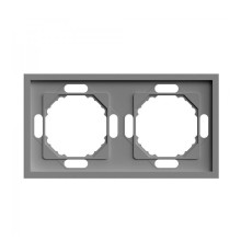 Рамка 2 поста Ardero 80781 Soft EF102-G, сірий, пластик