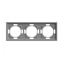 Рамка 3 поста Ardero 80782 Soft EF103-G, сірий, пластик · Ardero · ardero-80782