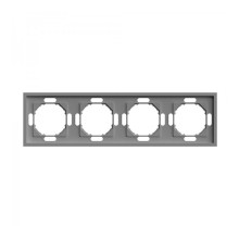 Рамка 4 поста Ardero 80783 Soft EF104-G, сірий, пластик · Ardero · ardero-80783