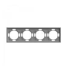 Рамка 4 поста Ardero 80783 Soft EF104-G, сірий, пластик