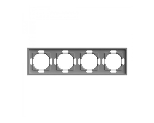 Рамка 4 поста Ardero 80783 Soft EF104-G, сірий, пластик